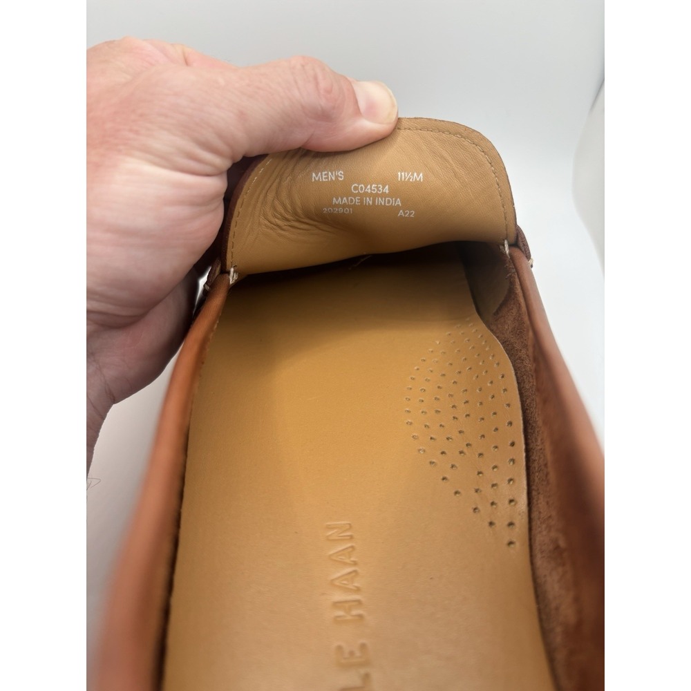 Cole Haan Howland Penny Loafers Men's 11.5 C04534 Saddle Tan Leather Driving - Picture 8 of 8